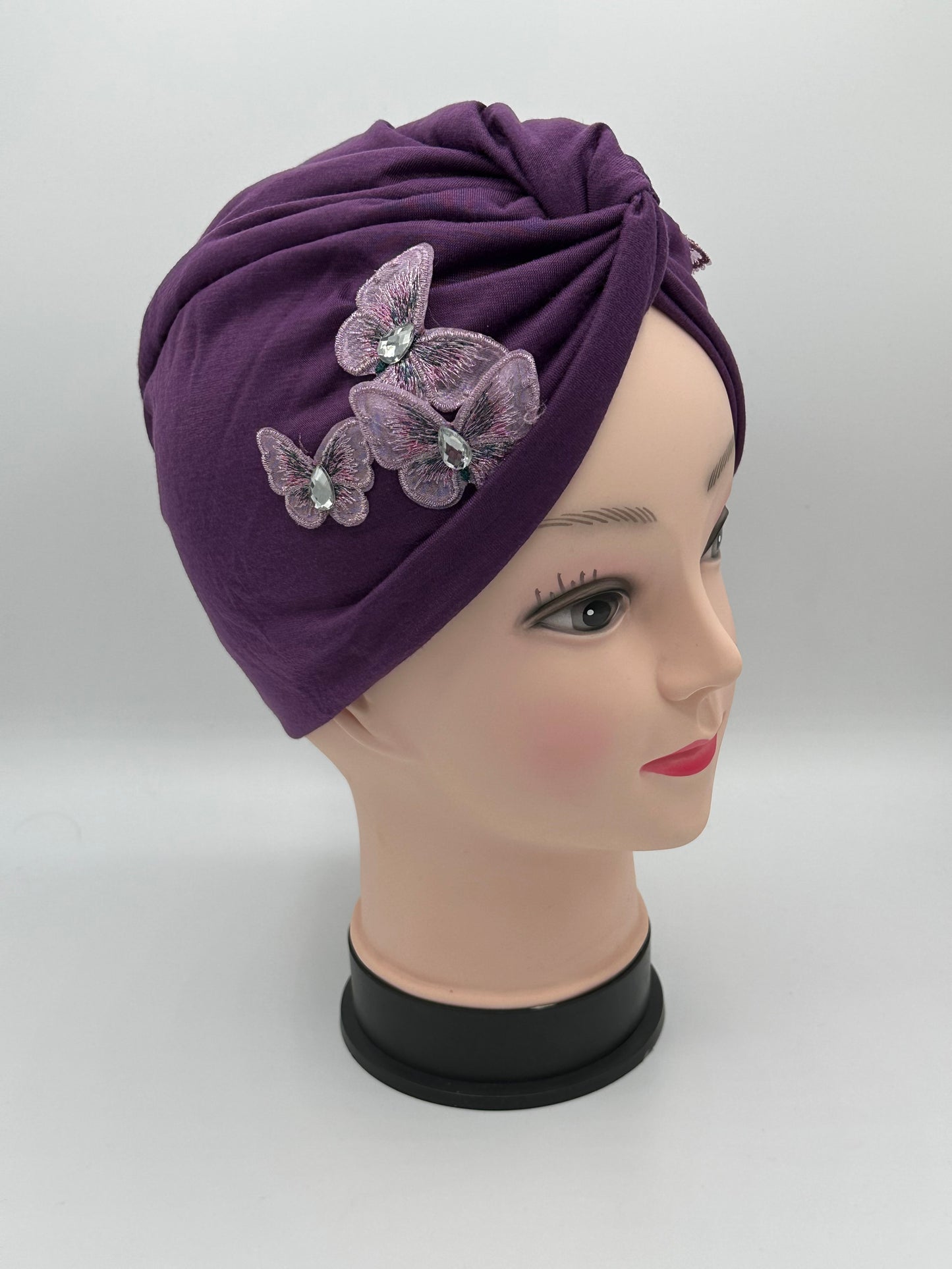 Womans stretch butterfly turbans