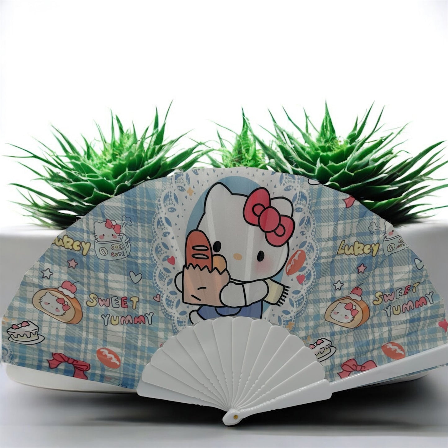 Hello Kitty hand fan.