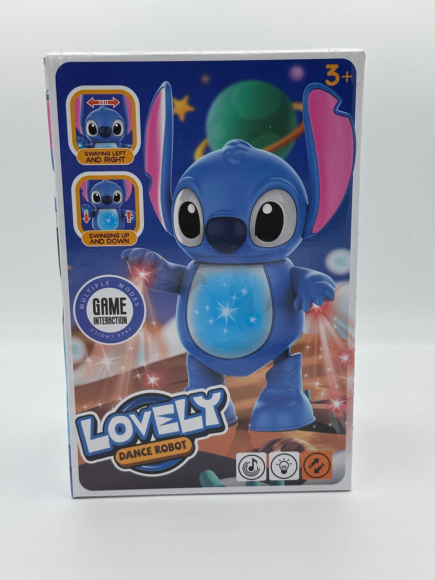 Stitch lovely dance robot with music.