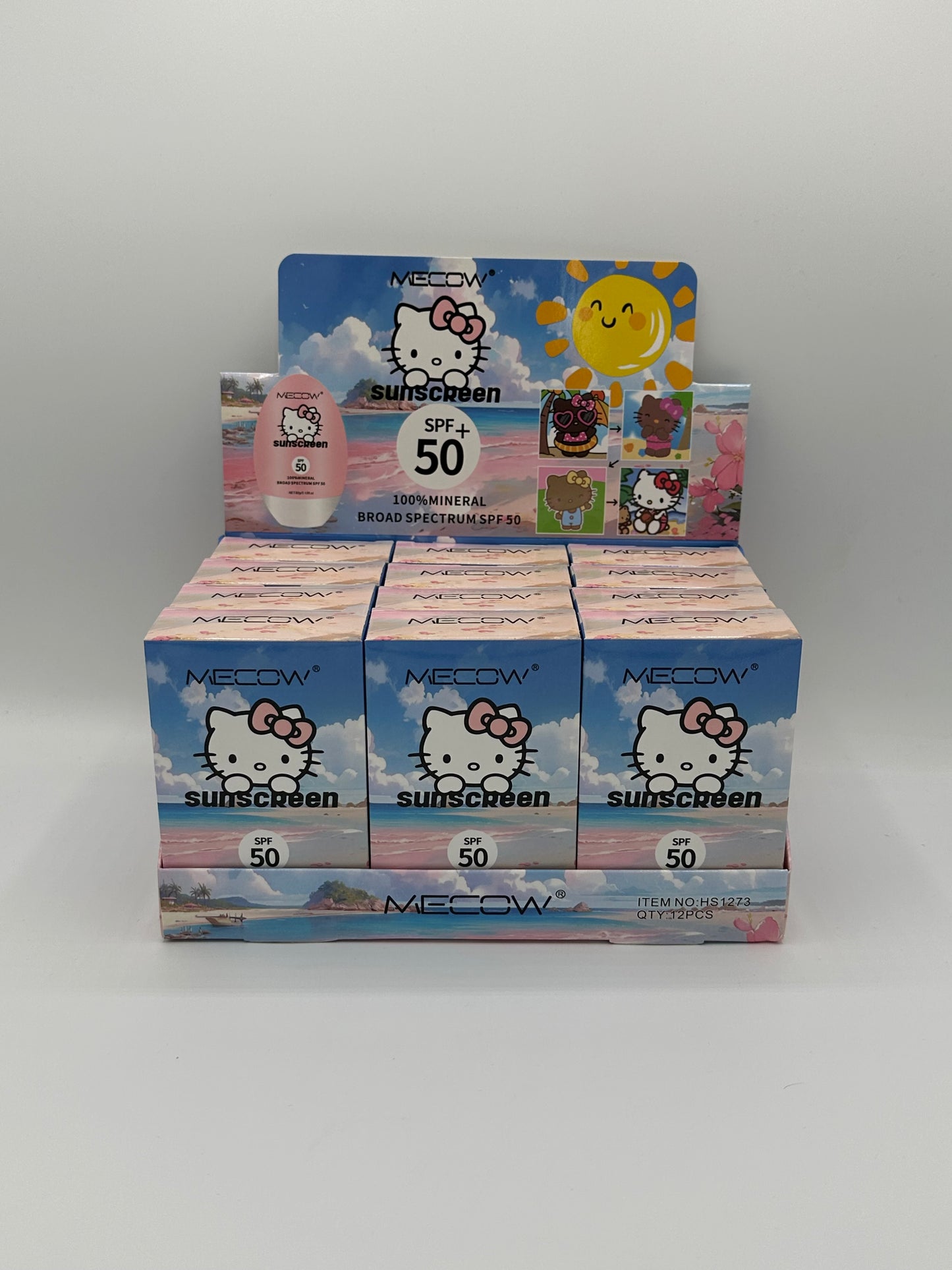 Hello Kitty Sunscreen spf 50 100%mineral Broad spectrum spf 50