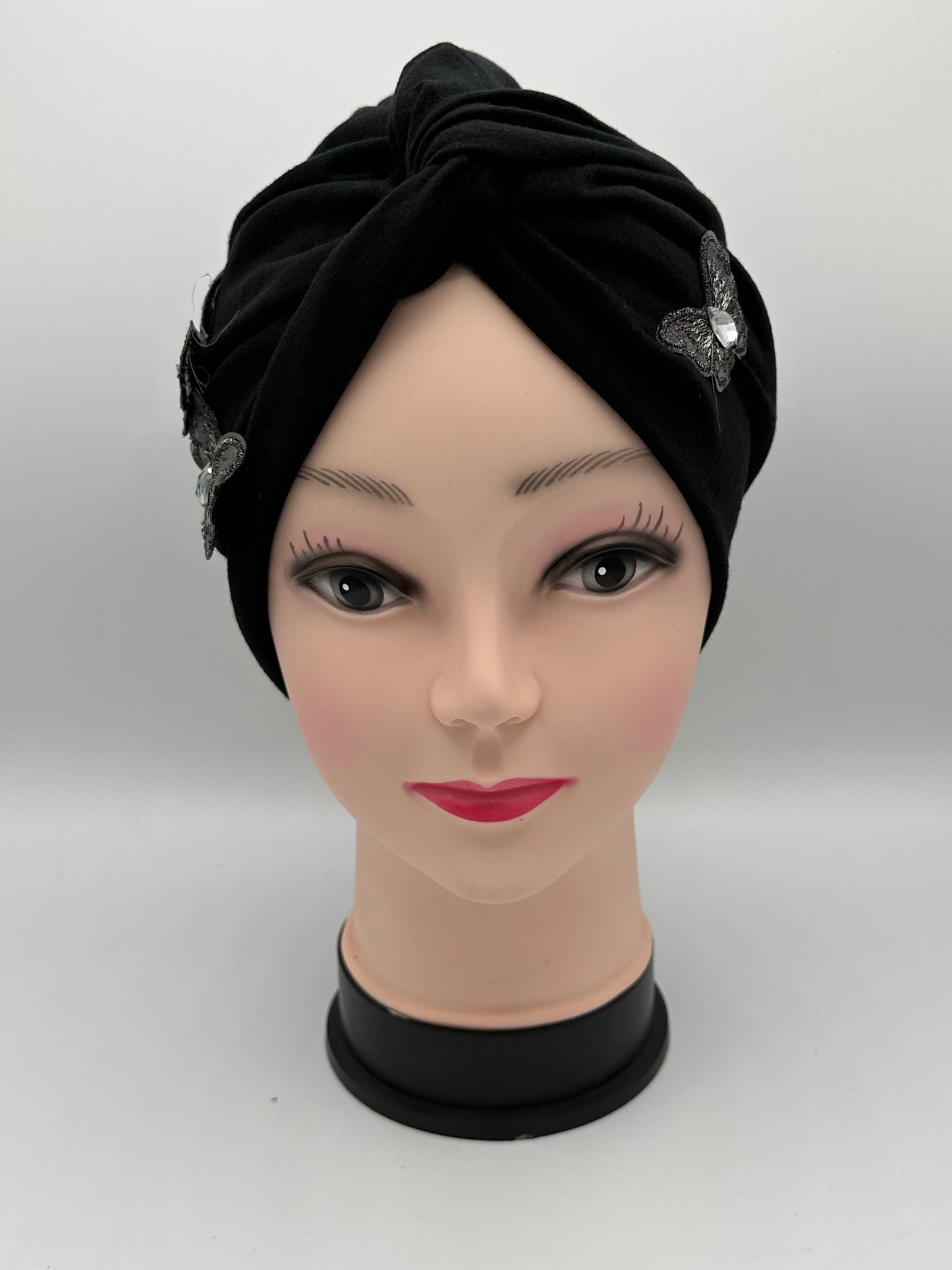 Womans stretch butterfly turbans