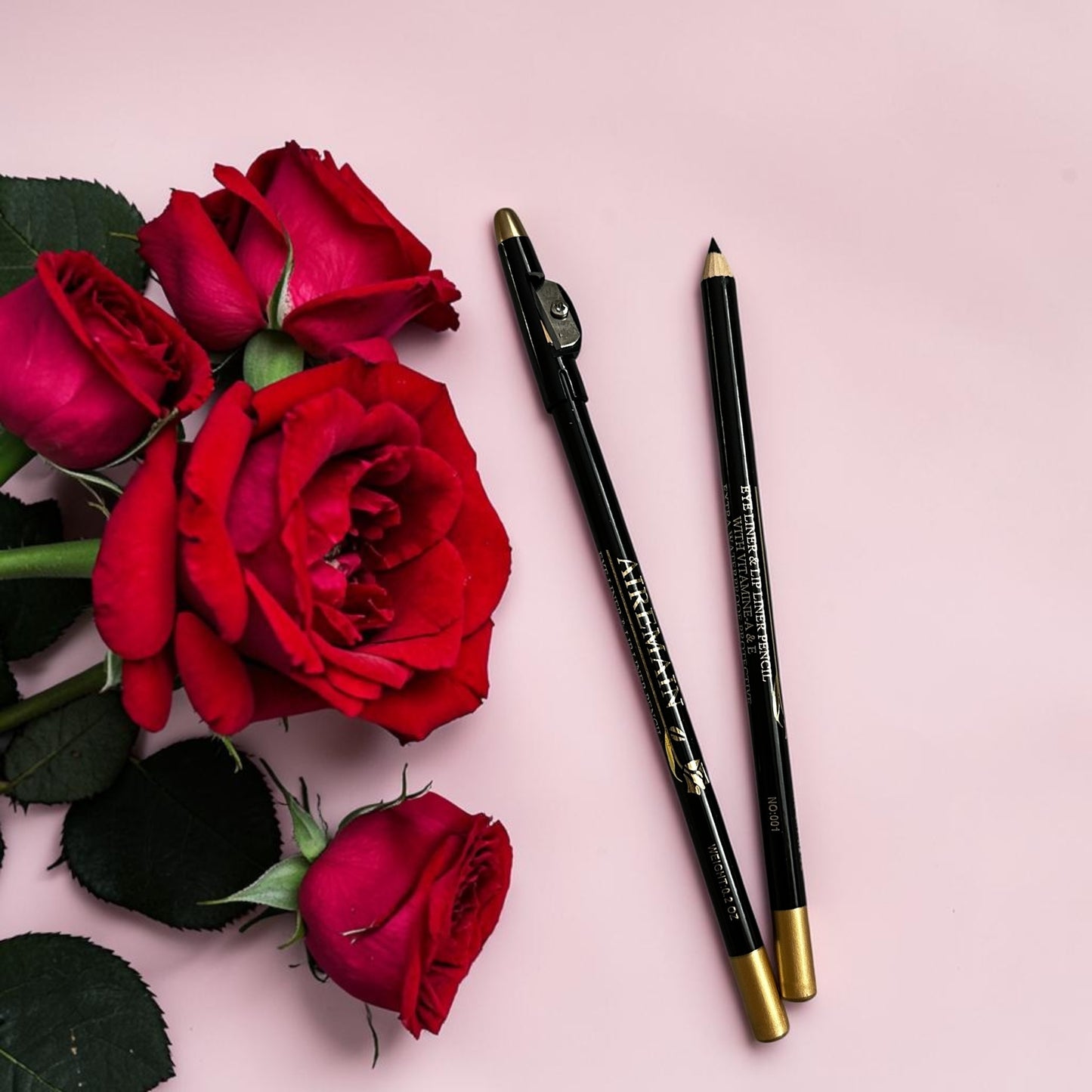 Eye Liner & Lip Liner Pencil with vitamine- A & E and sharpening Extra waterproof protective.