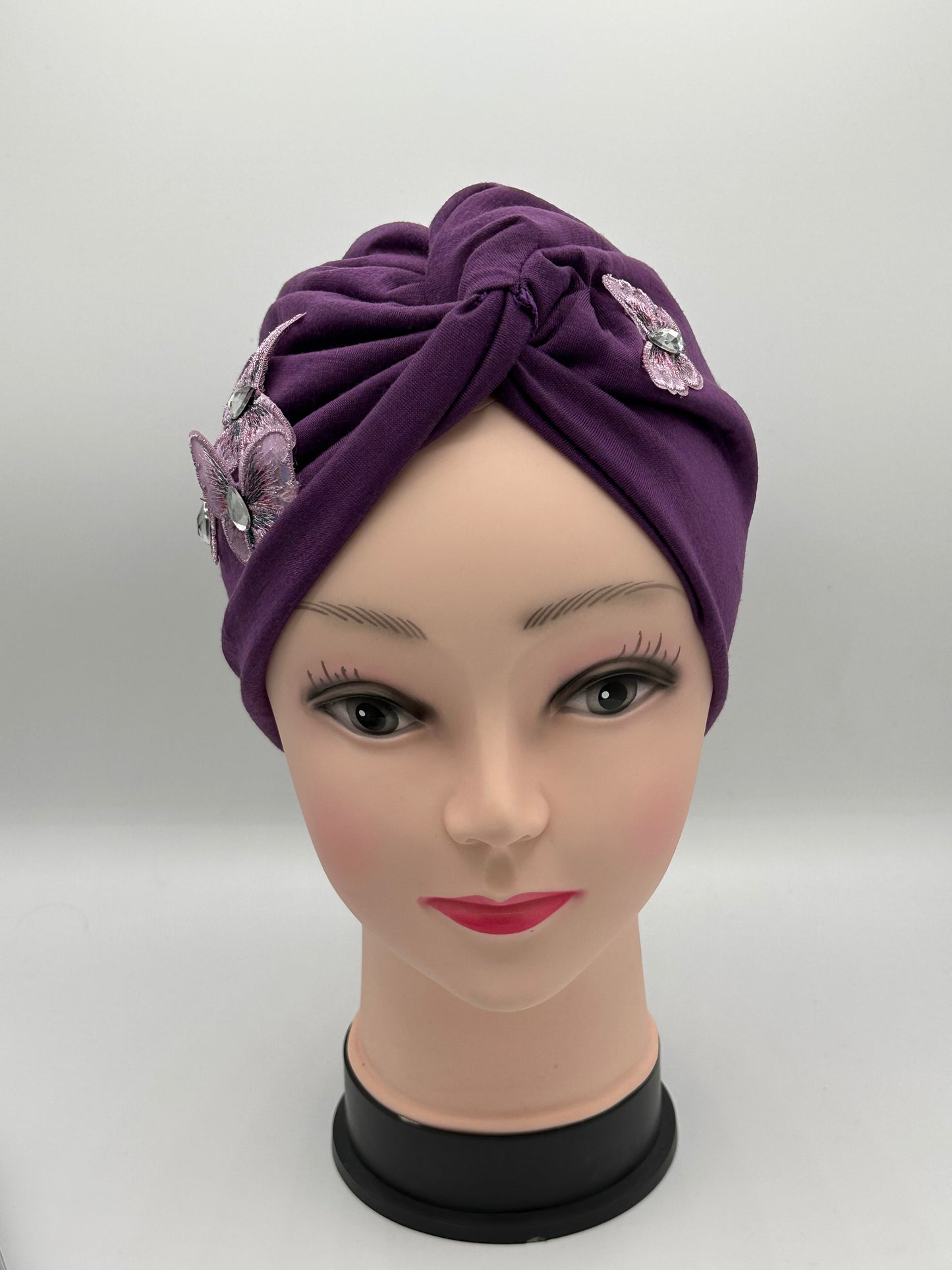 Womans stretch butterfly turbans