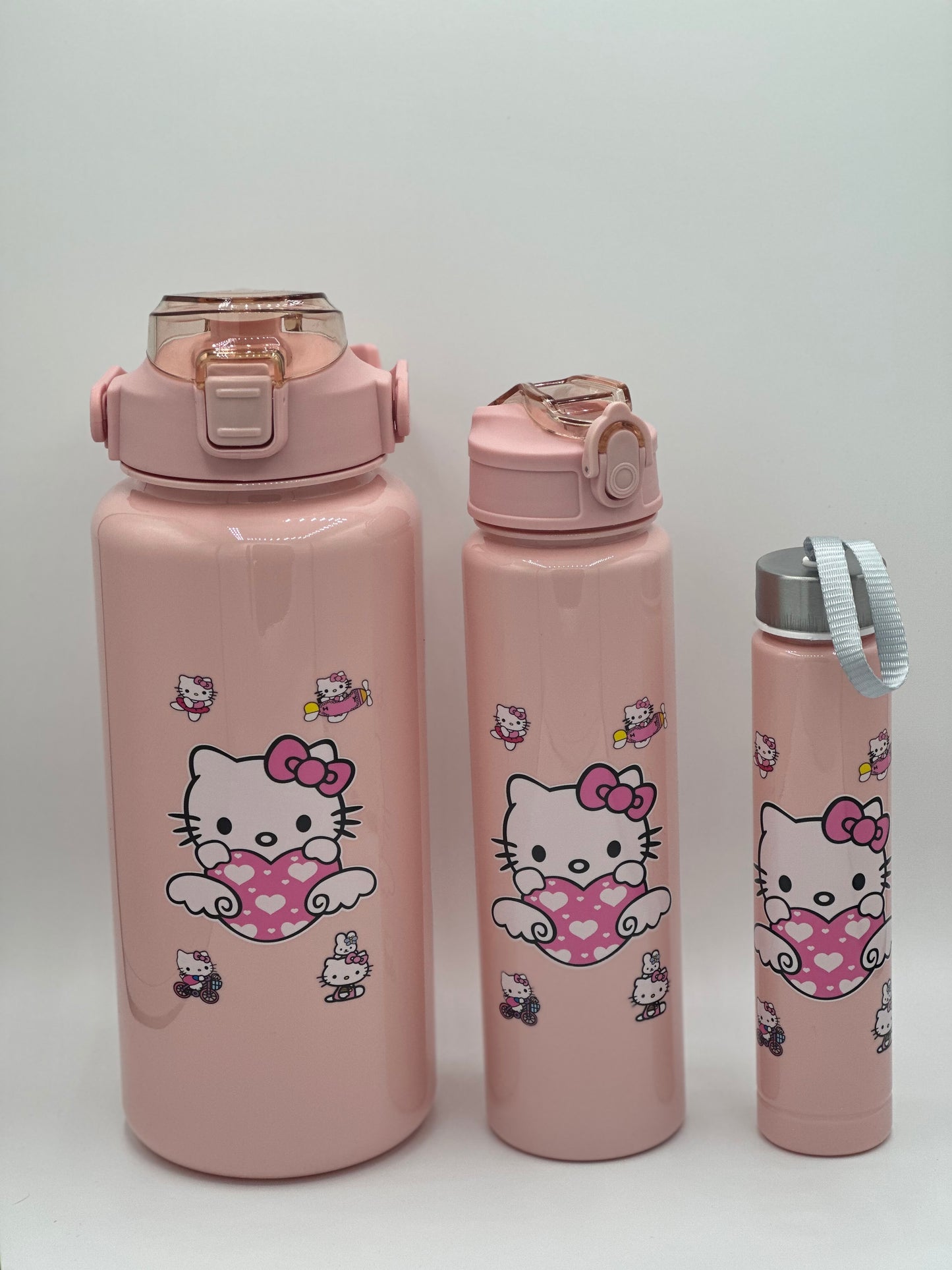 Plastics bottles set of 3 (Hello Kitty)