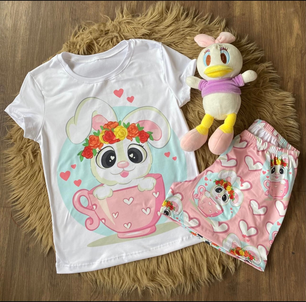 Rabbit in tea cup pijama size S/M