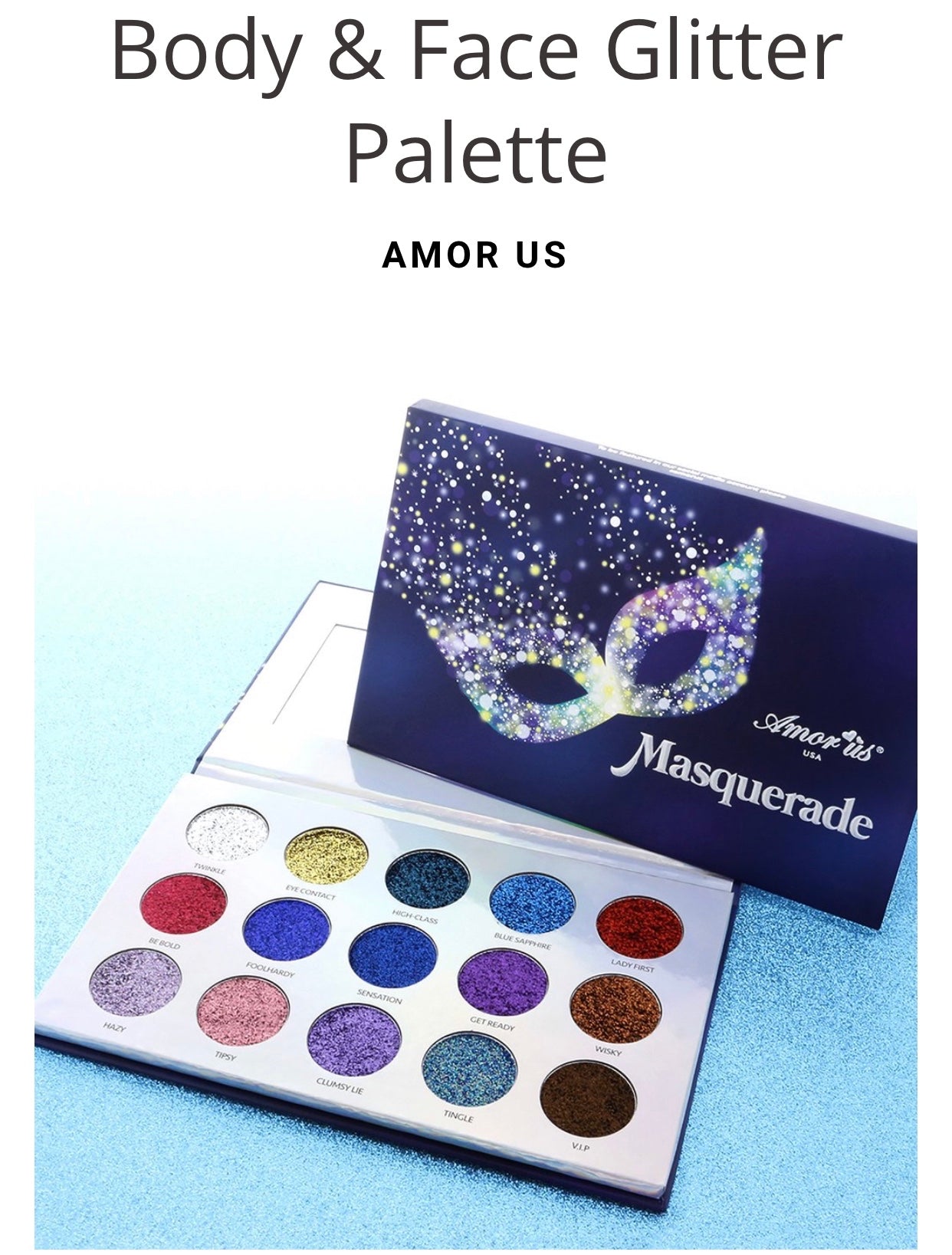 Amor us Masquerade Glitter Palette