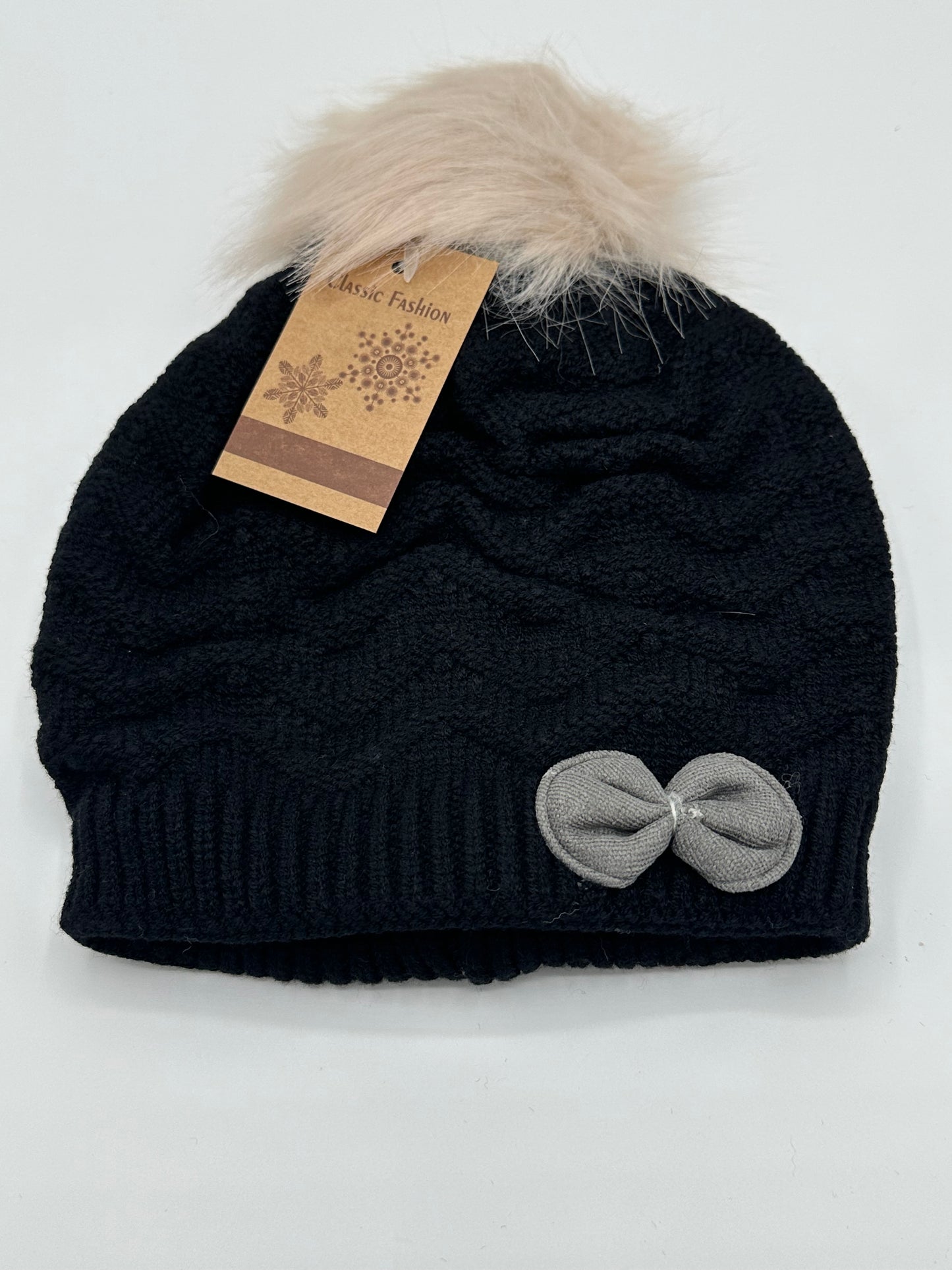 Little Girls Beanie with fur inside