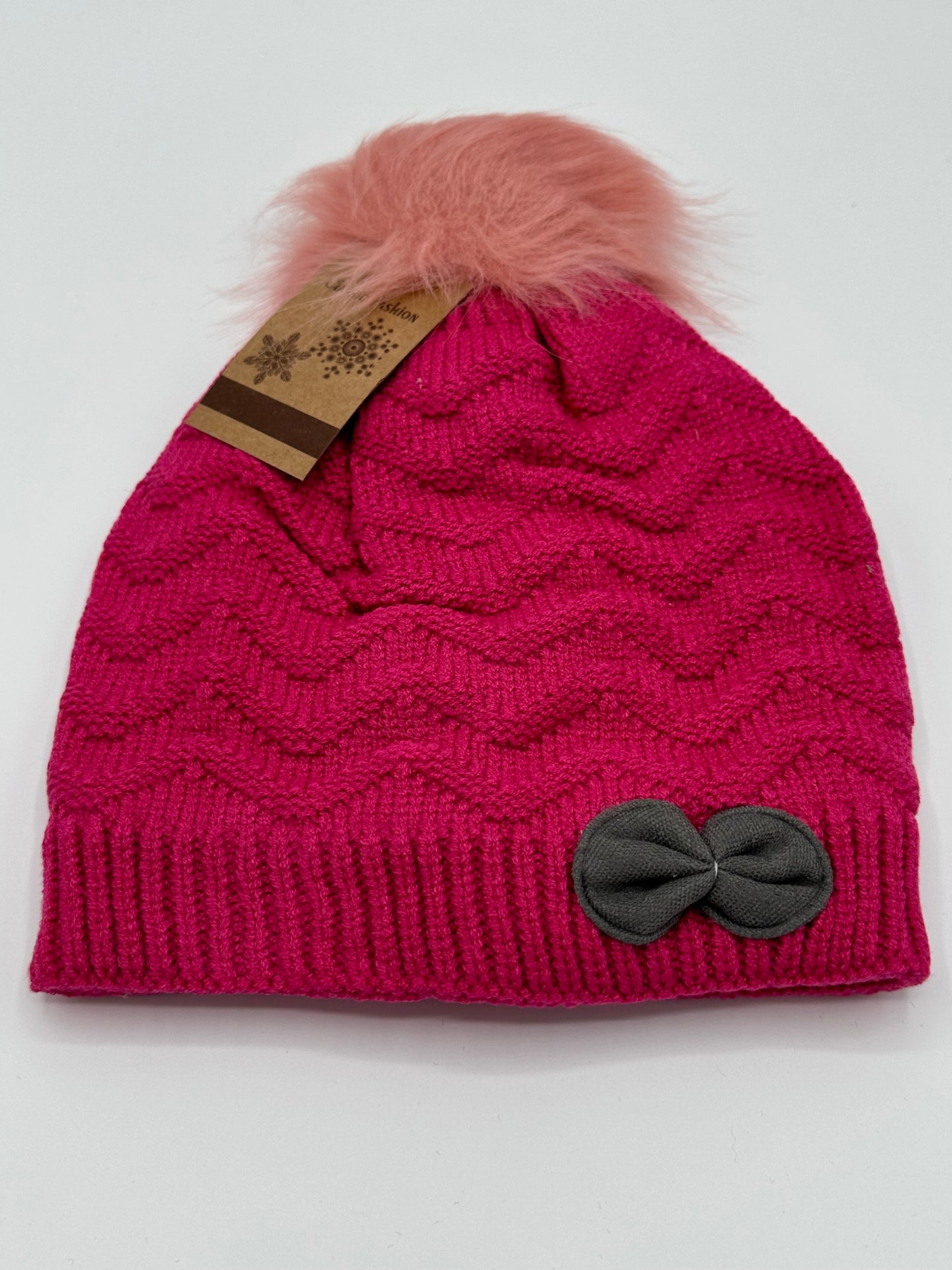 Little Girls Beanie with fur inside
