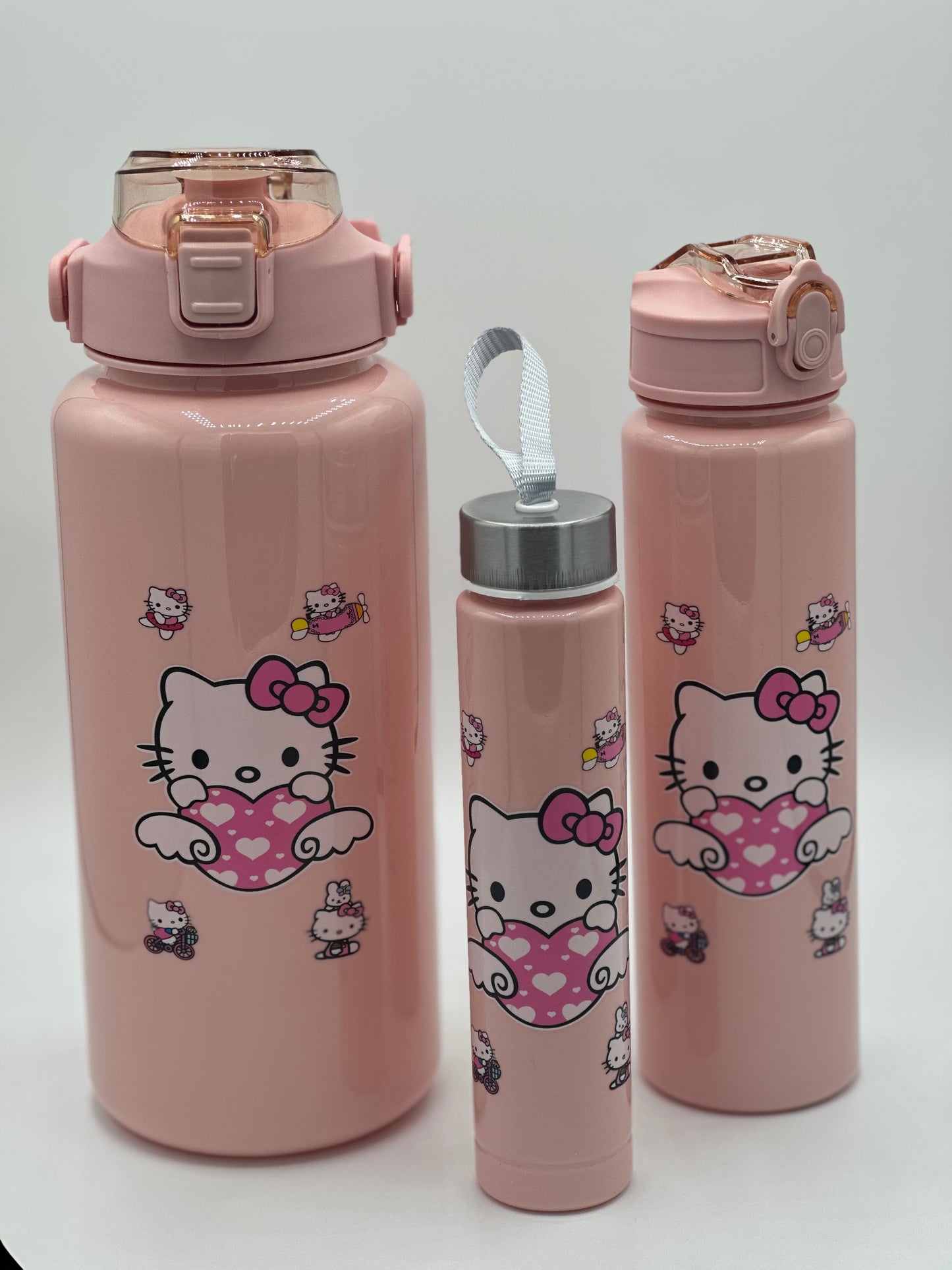 Plastics bottles set of 3 (Hello Kitty)