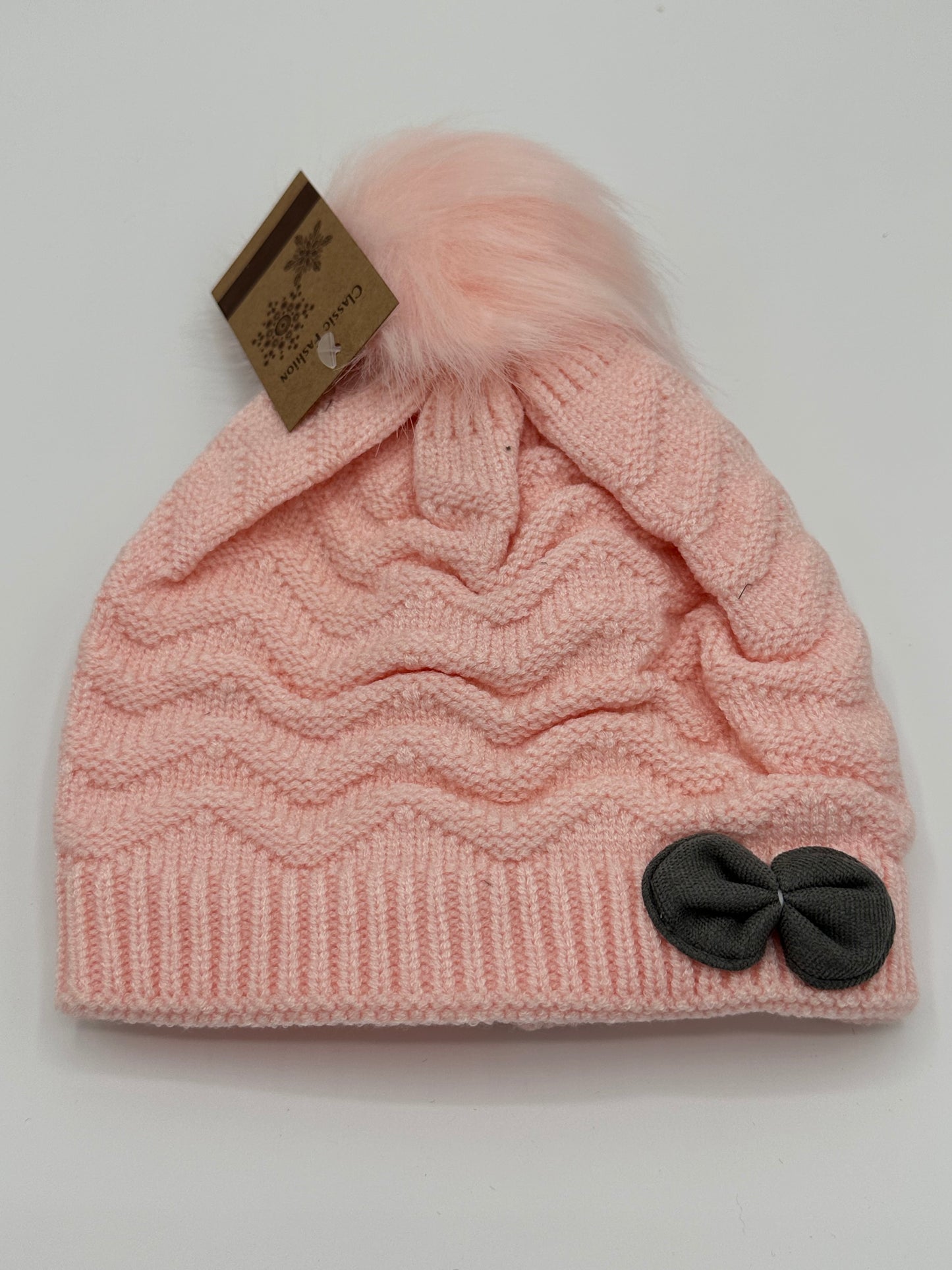 Little Girls Beanie with fur inside
