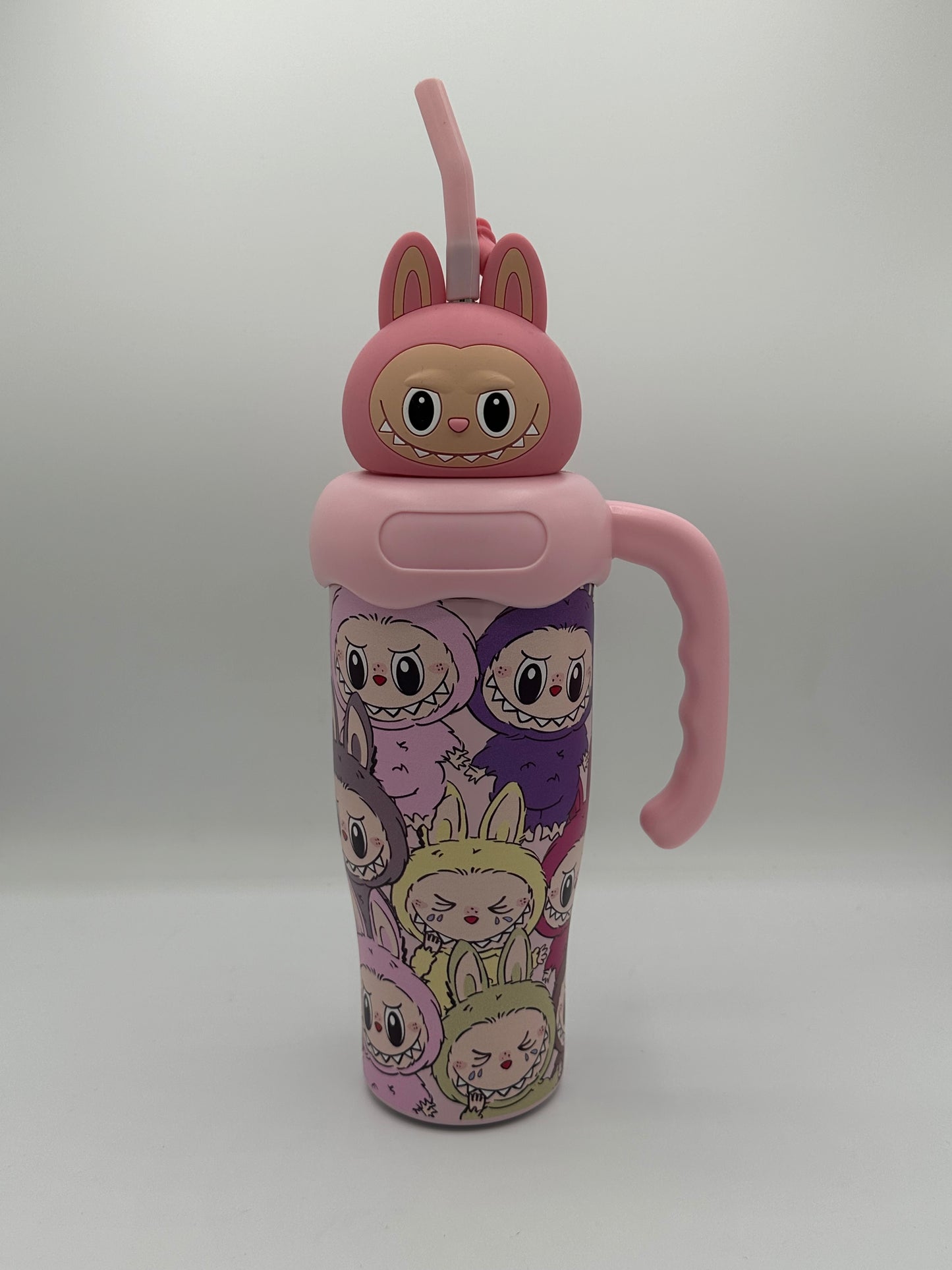 Stainless steel with straw labubu 24oz.