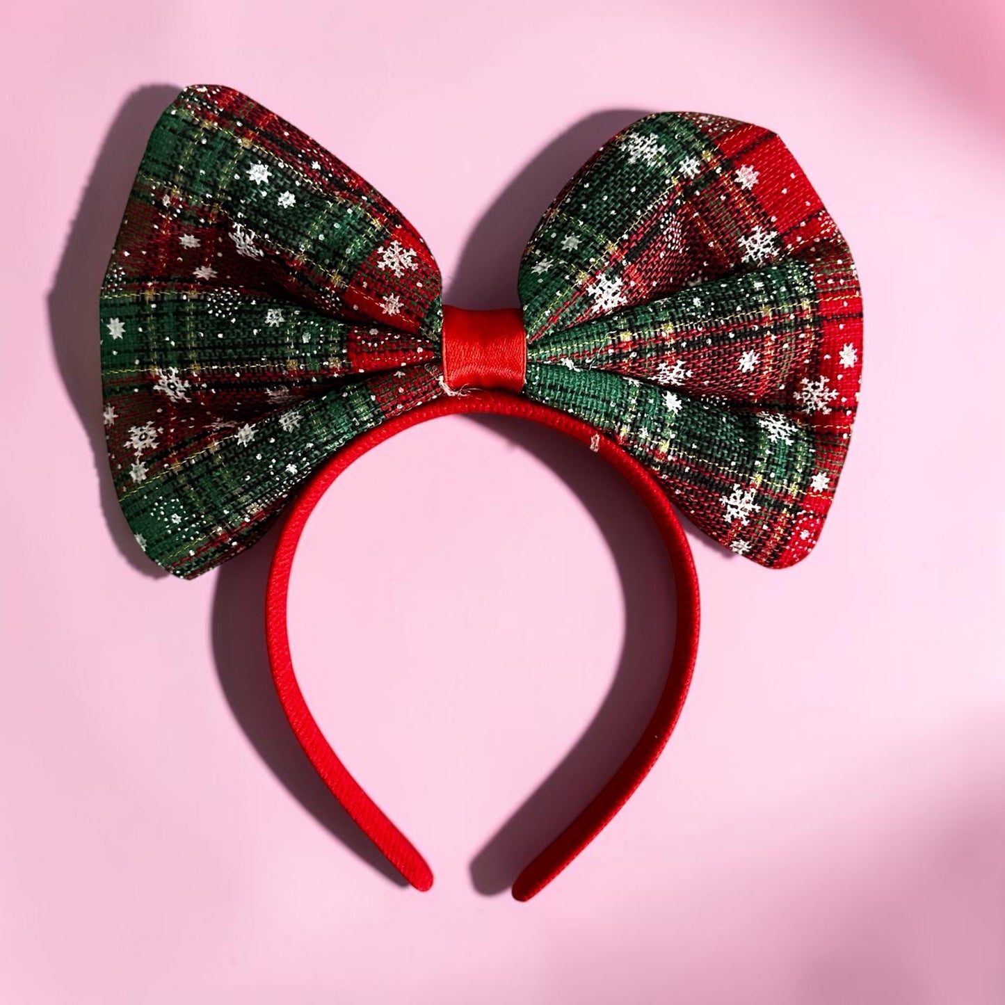 Diadema de navidad con luces.