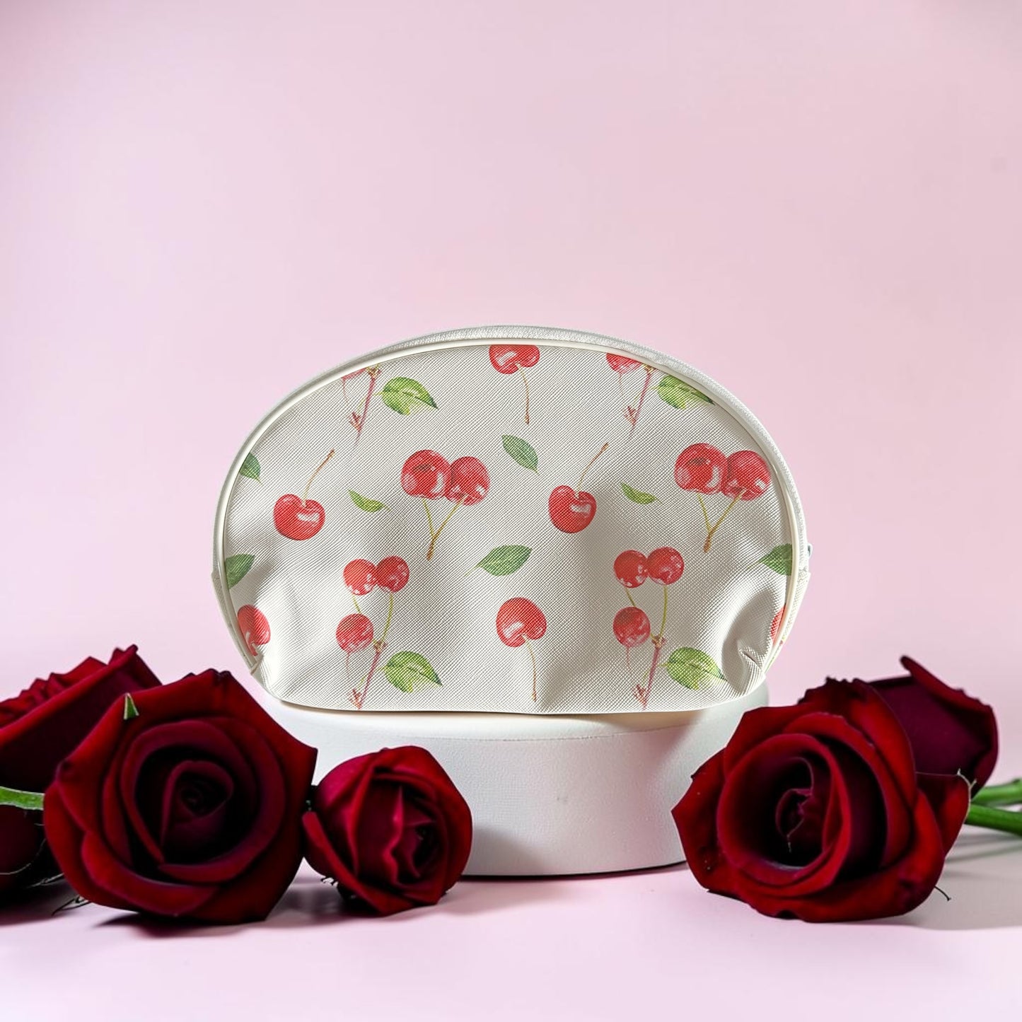 Cosmetics bag cherries