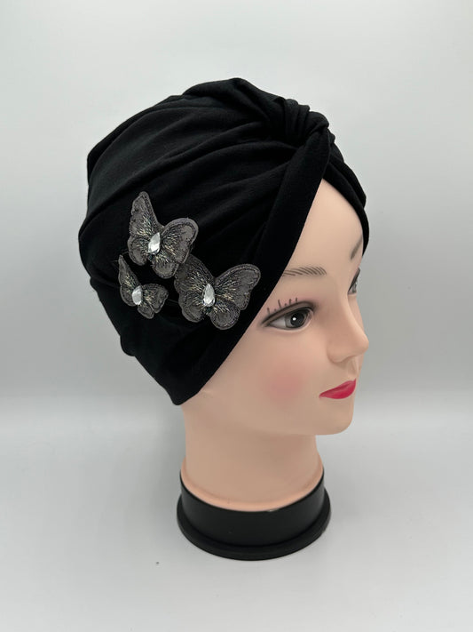 Womans stretch butterfly turbans