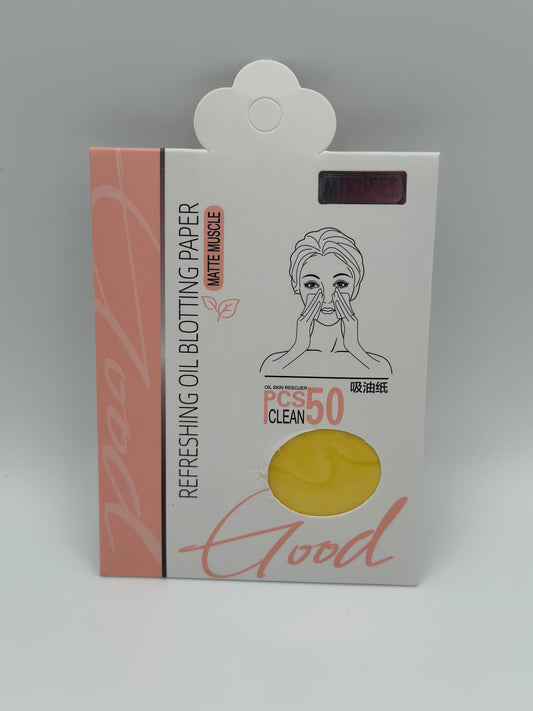 Refreshing Oil Blotting Paper. Oil Skin Rescuer Clean 50pcs