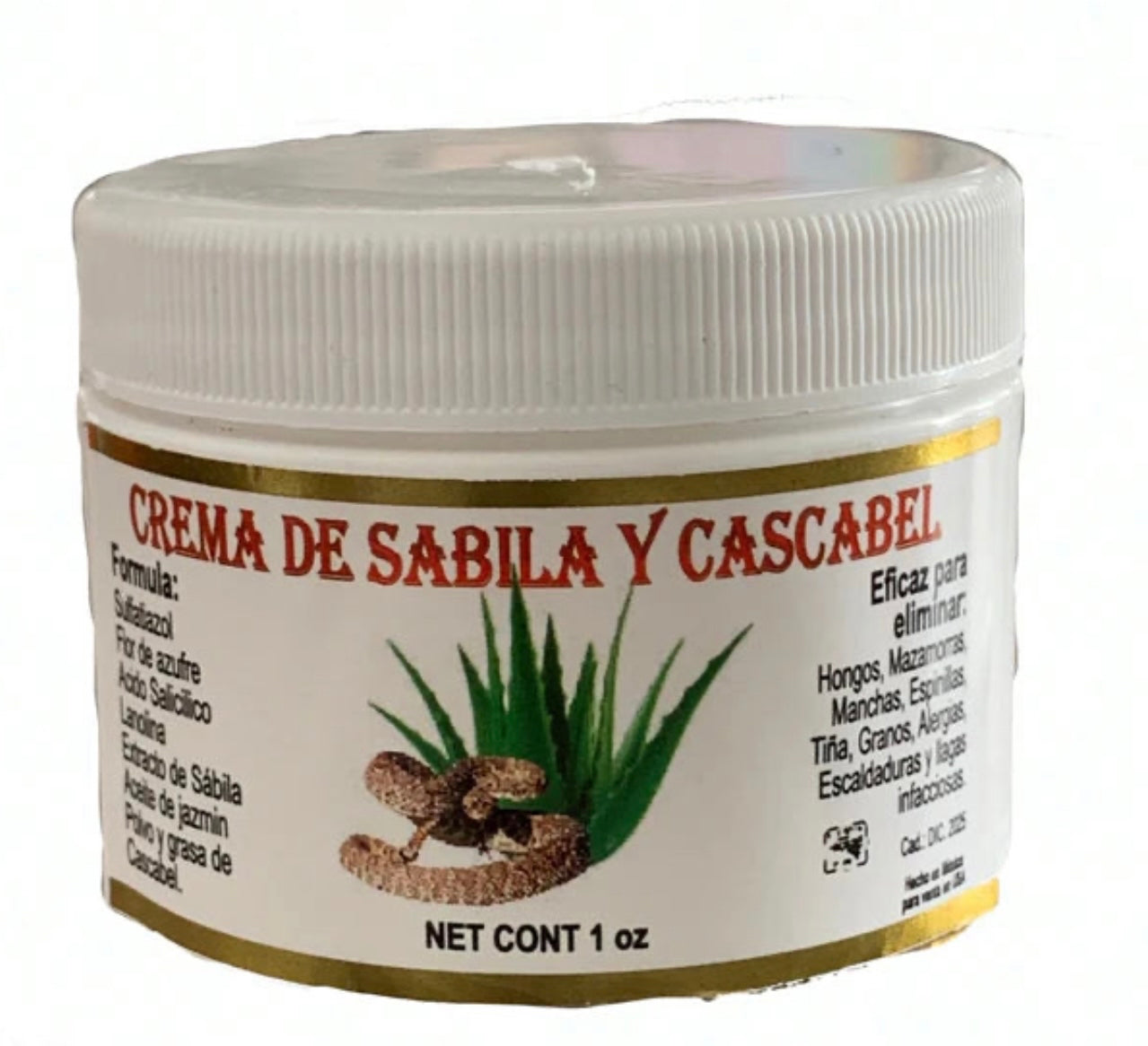 Crema De Sabila y Cascabel