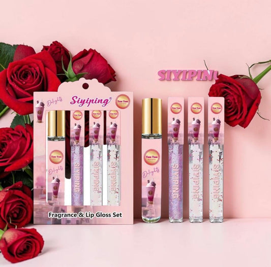 Fragrance & Lip gloss set.