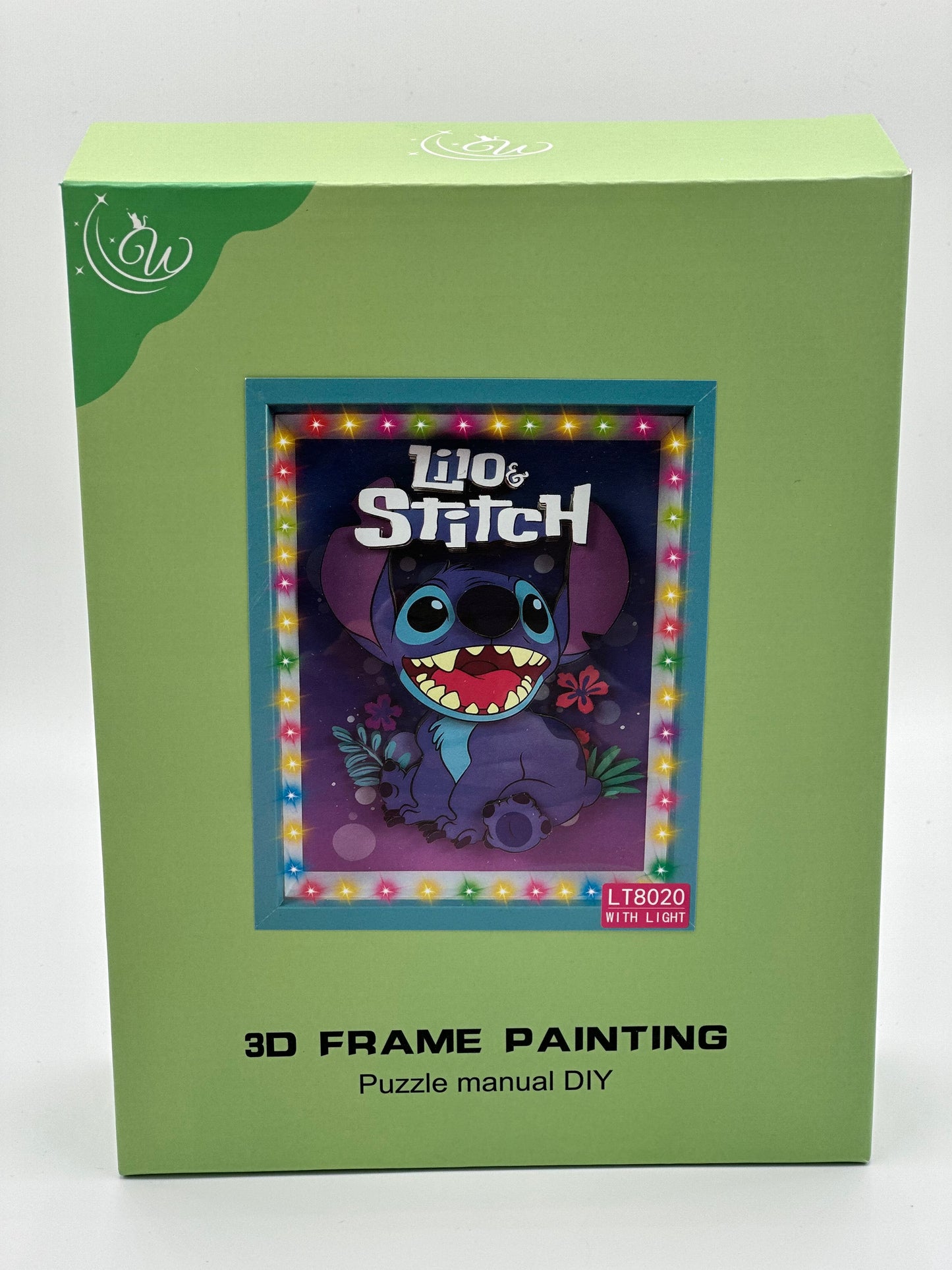 Lilo & Stitch 3D frame with Led dimming lights