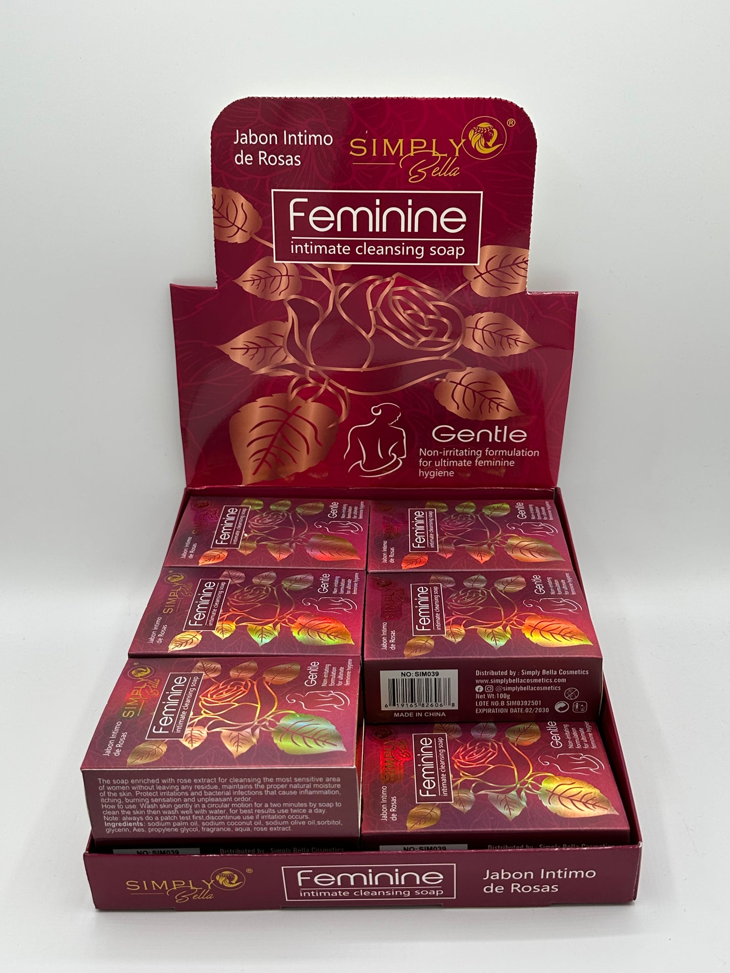 Feminine intimate cleansing soap. Jabon intimo de rosas.