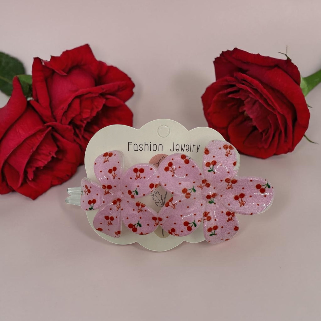 Cherry hair clips