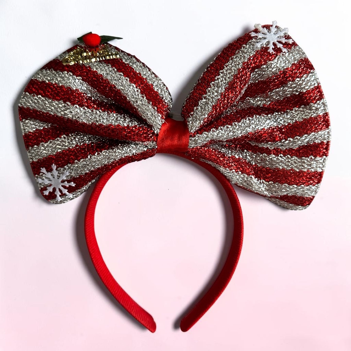 Diadema de navidad con luces.