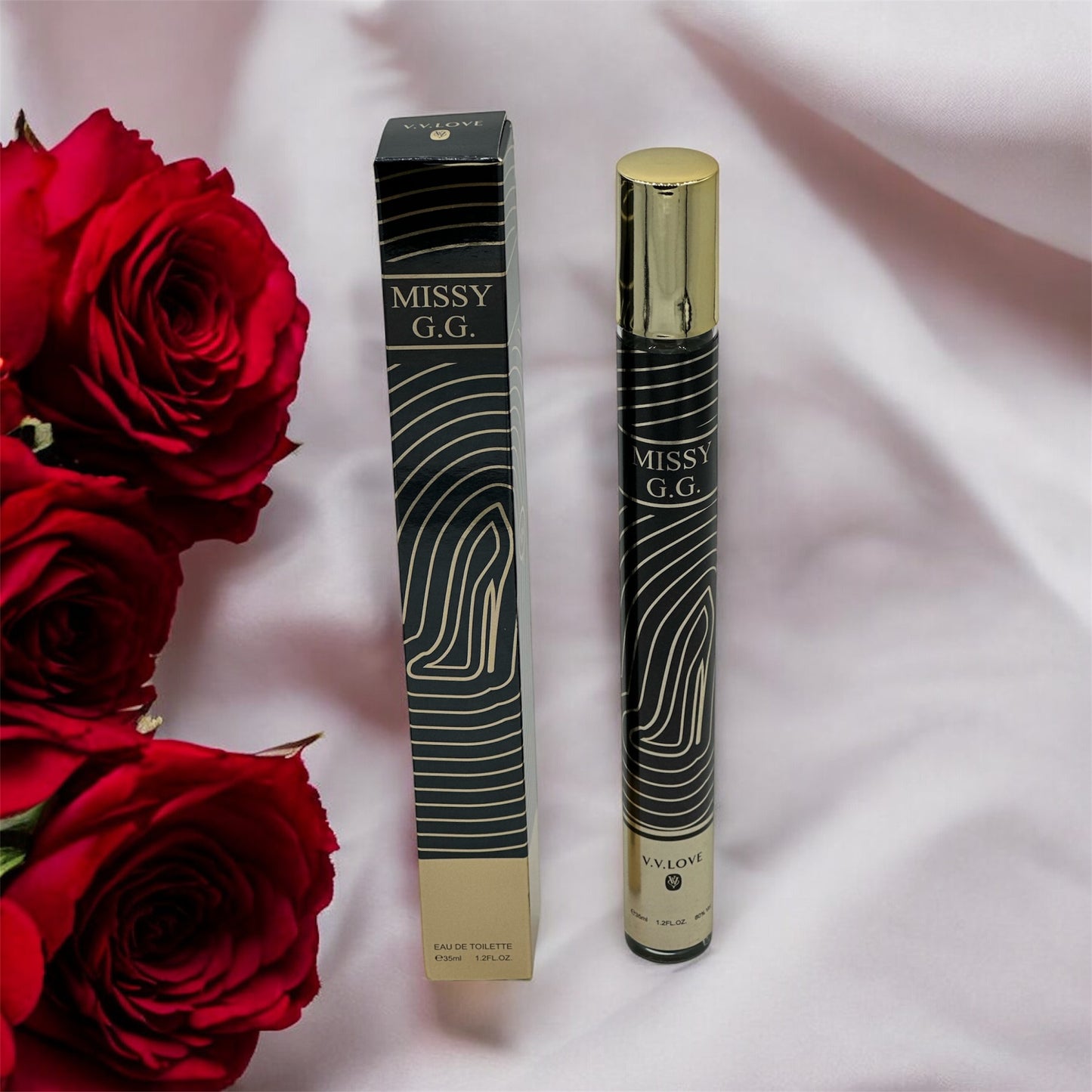 Women spray perfume for purse