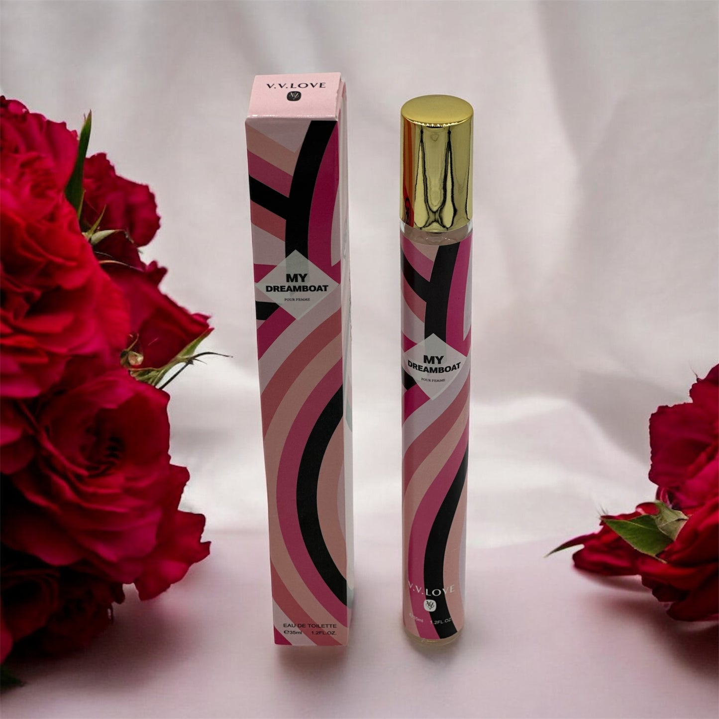 Women spray perfume for purse