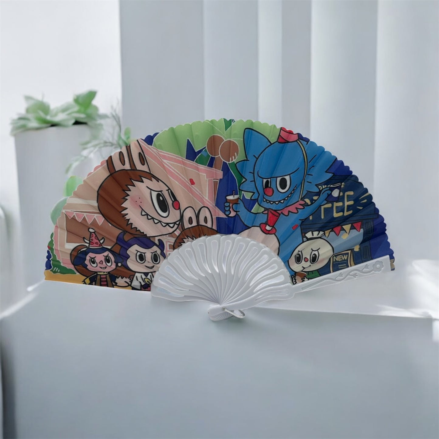 Labubu hand fan