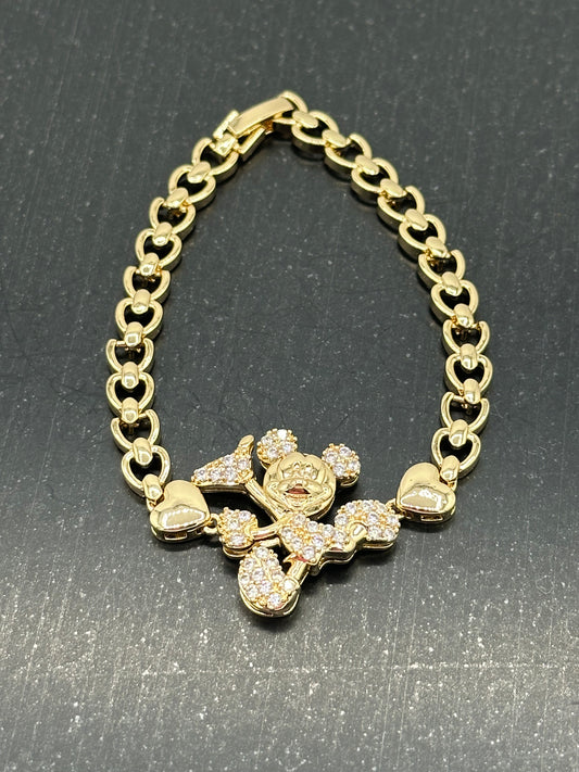 Mickey Mouse bracelet Gold filled