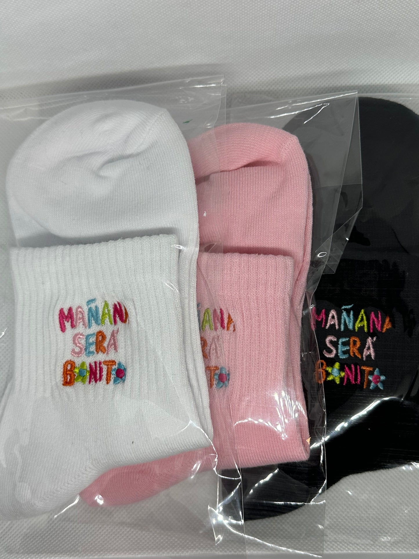 Karol G socks pack of 3  (white, Pink and Black)