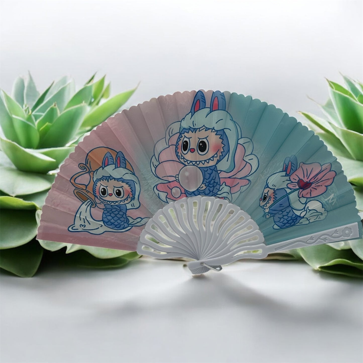 Labubu hand fan
