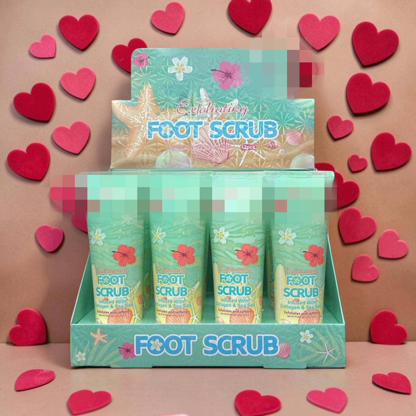 Exfoliating foot scrub infused with collagen & sea salt