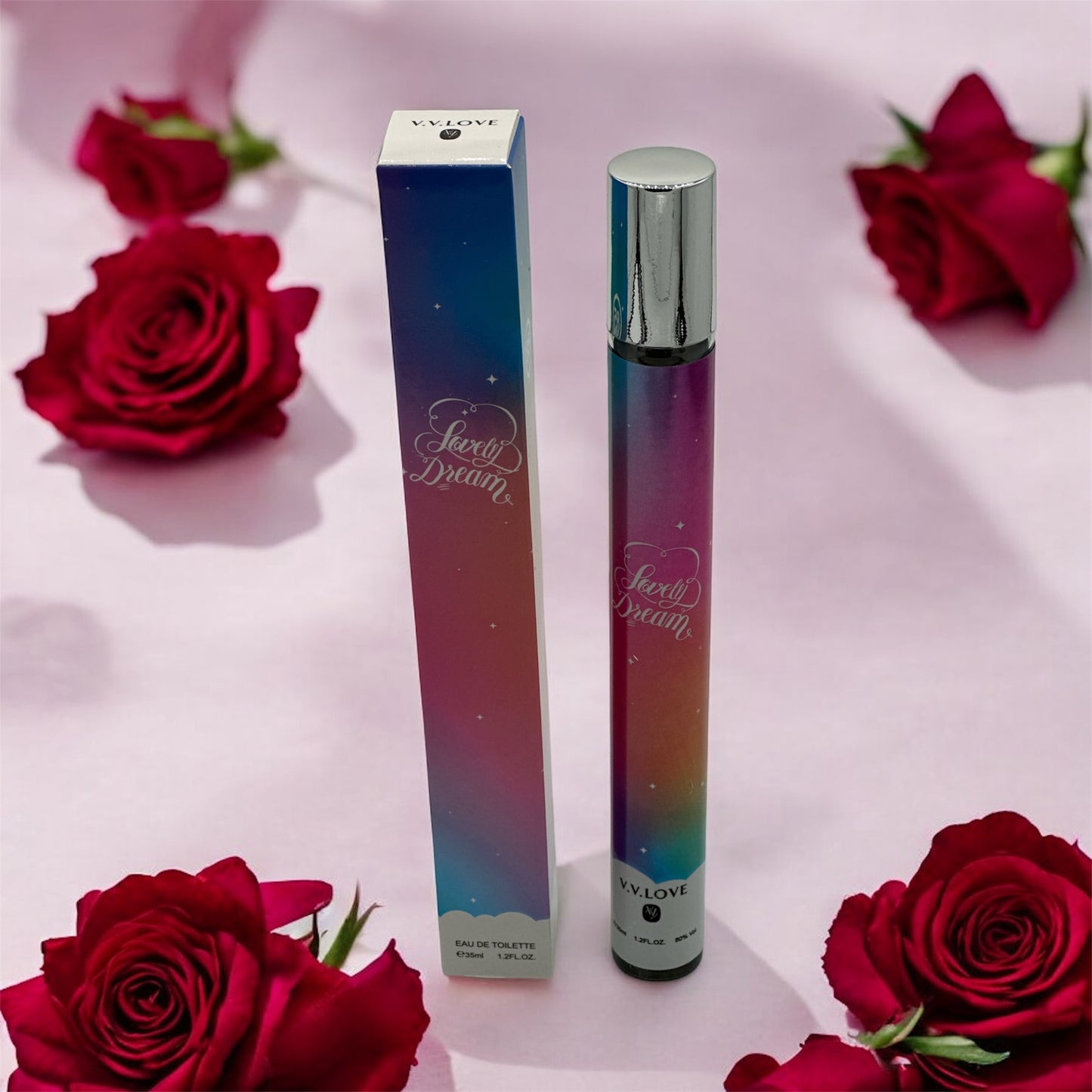 Women spray perfume for purse