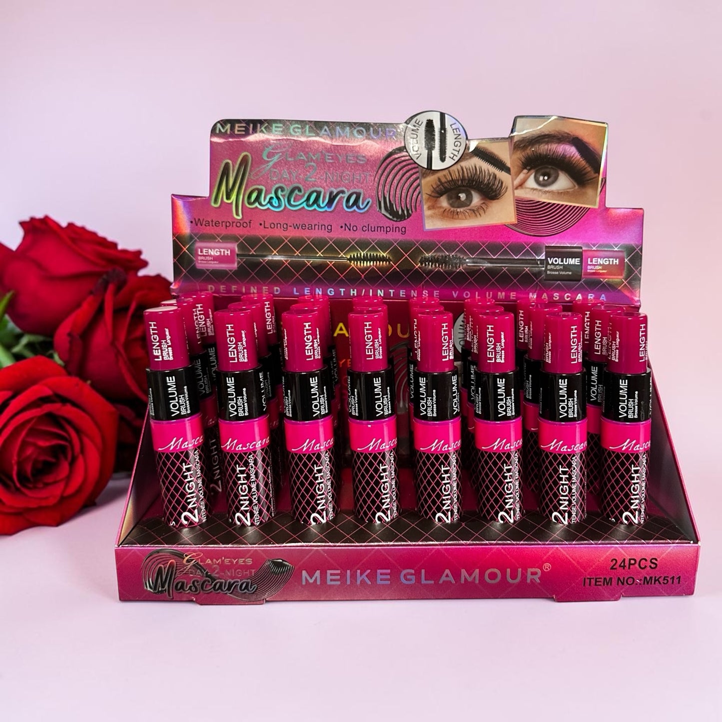 Glams eyes Day-2-Night Mascara.Waterproof •Long Wearing •No Clumping