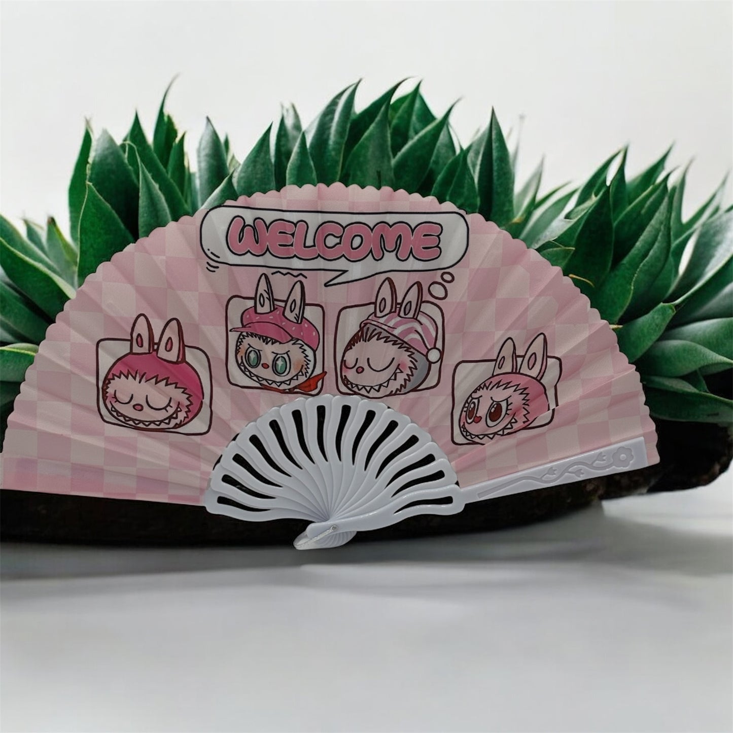 Labubu hand fan