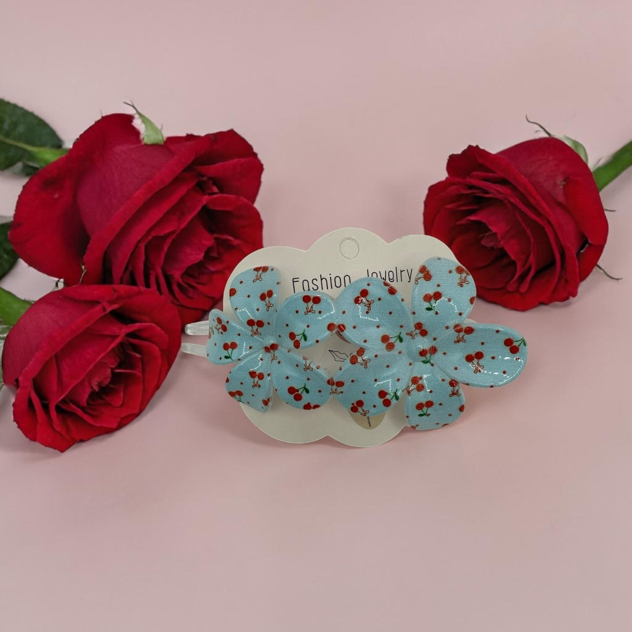 Cherry hair clips