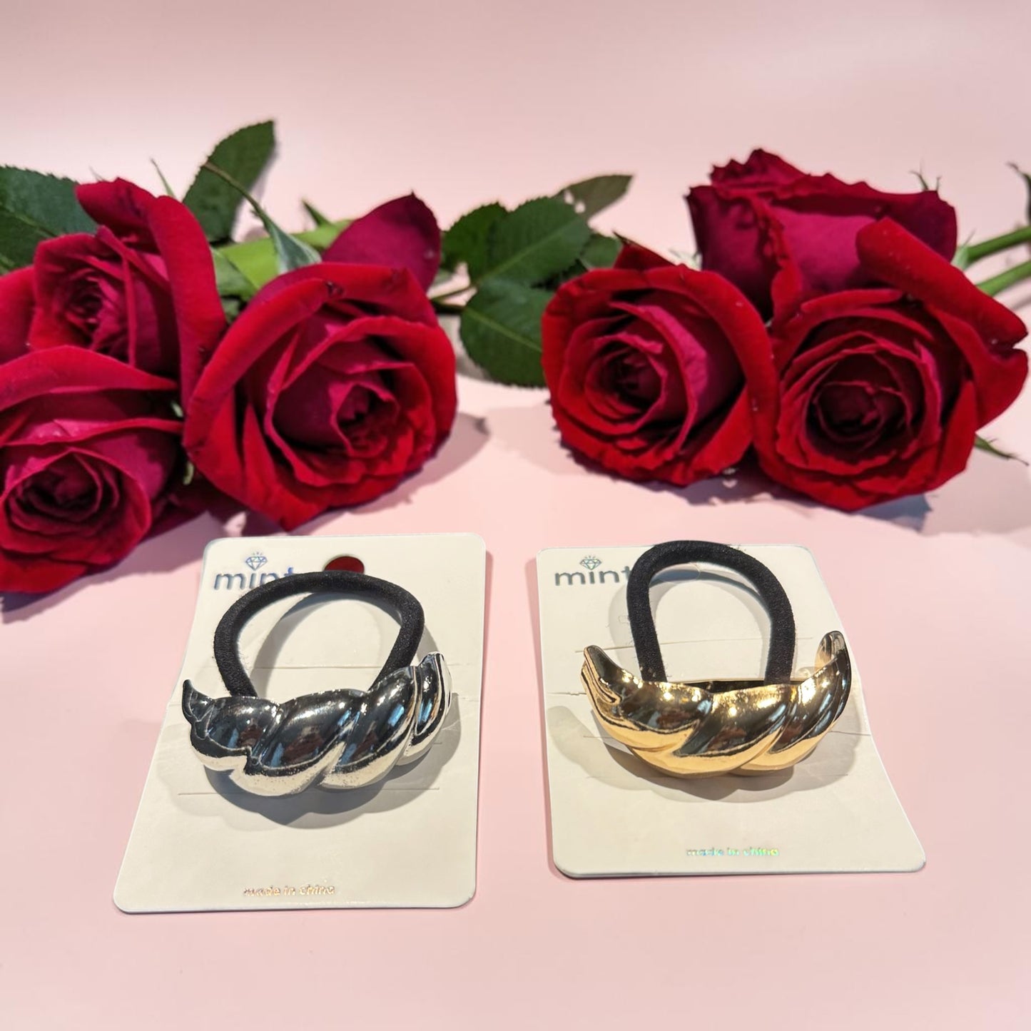 Metal Geometric Elastic Hair Tie