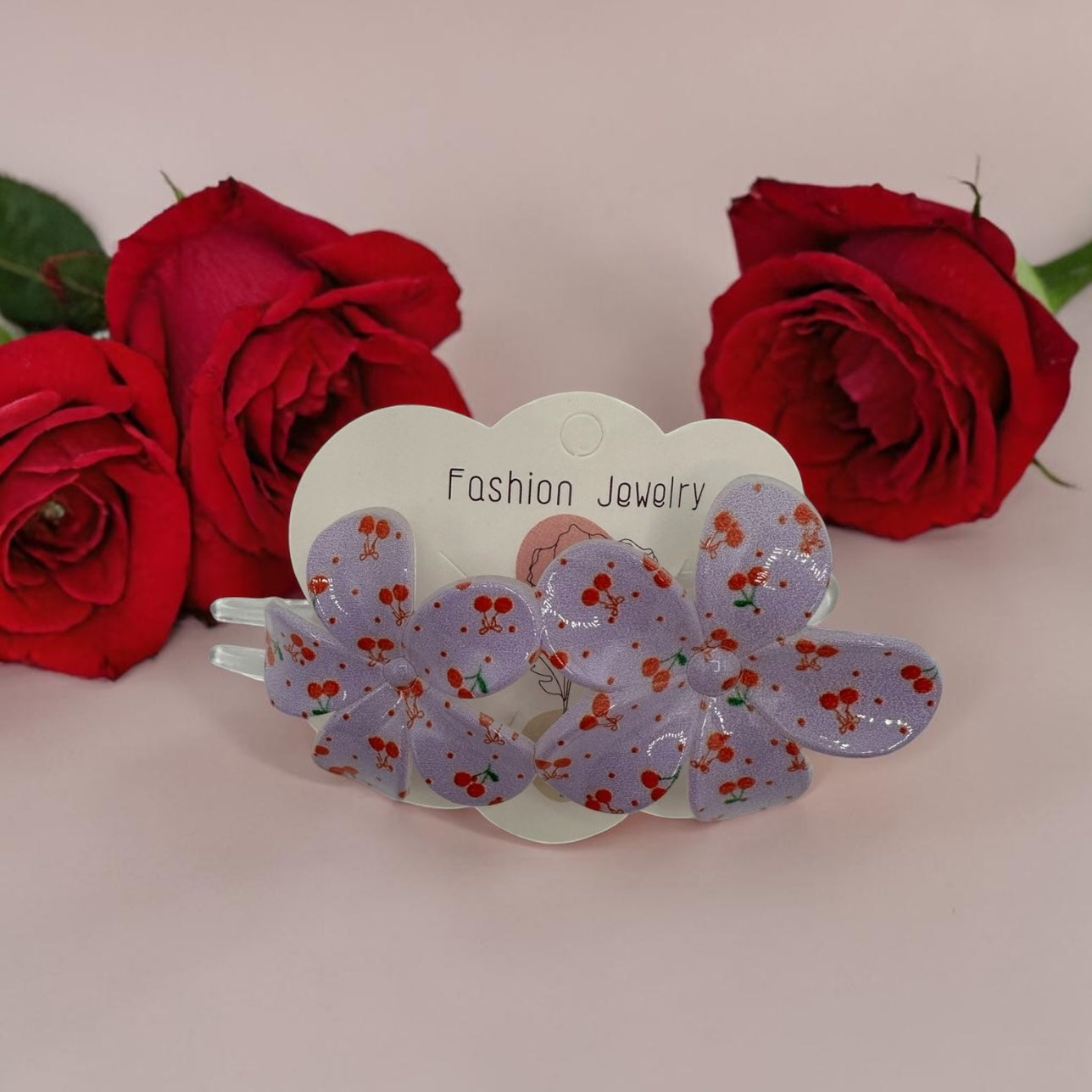 Cherry hair clips