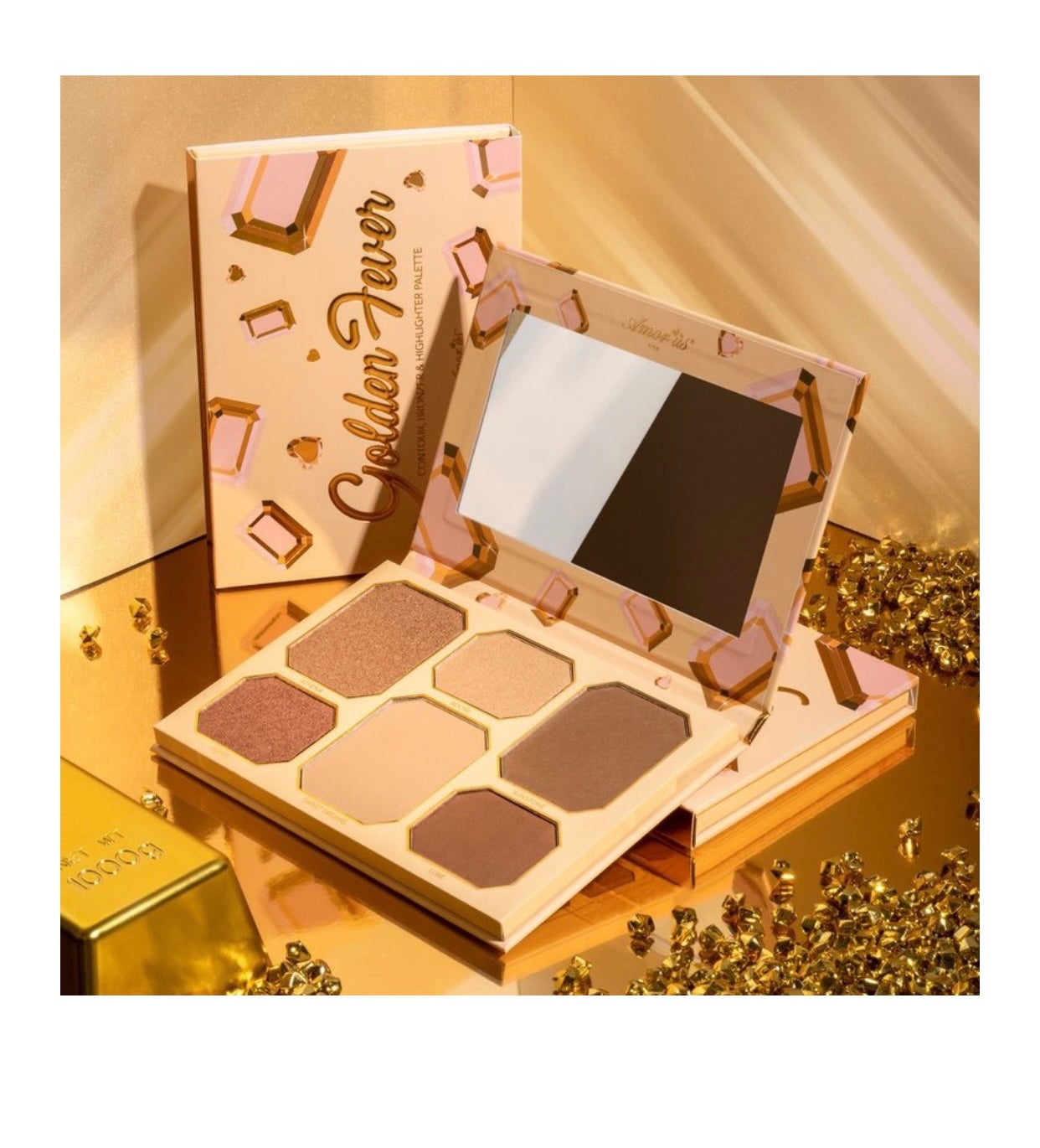 Amor us Golden Fever Contour ,Bronzer &Highlighter Palette