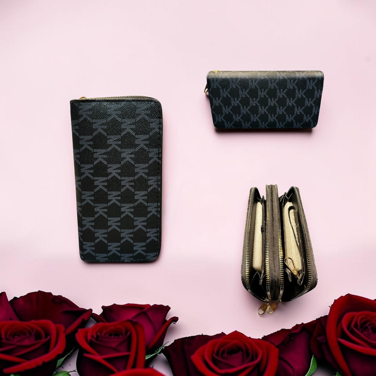 Wallet with doble zipper