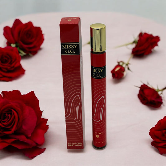 Women spray perfume for purse